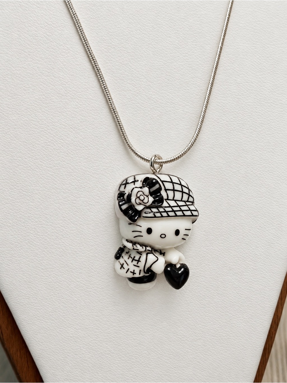 Hello Kitty Acrylic Pendant on a Stainless Steel Chain